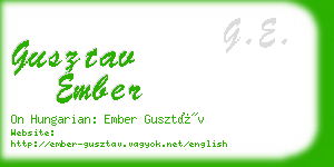 gusztav ember business card